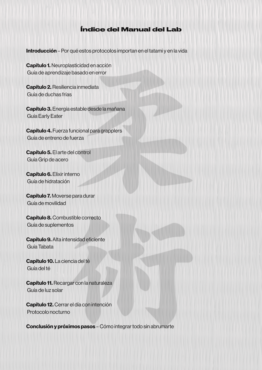 Manual de Longevidad en el Tatami