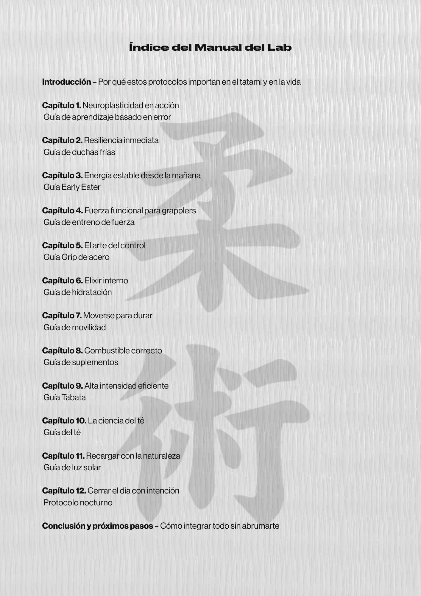 Manual de Longevidad en el Tatami